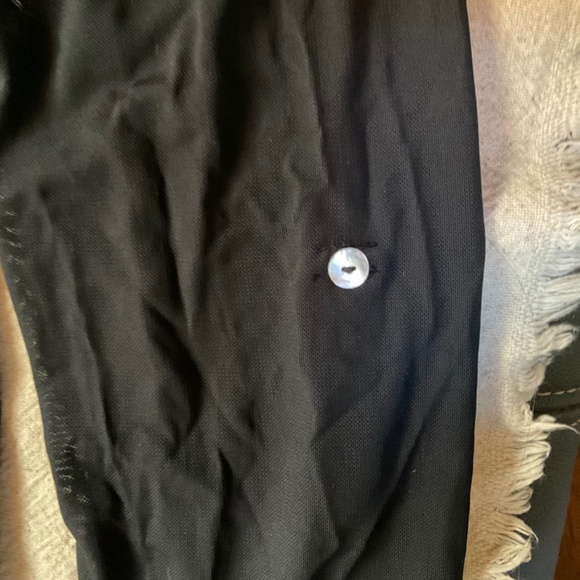 Black see thru blouse. Button up. Size large. - Picture 5 of 10